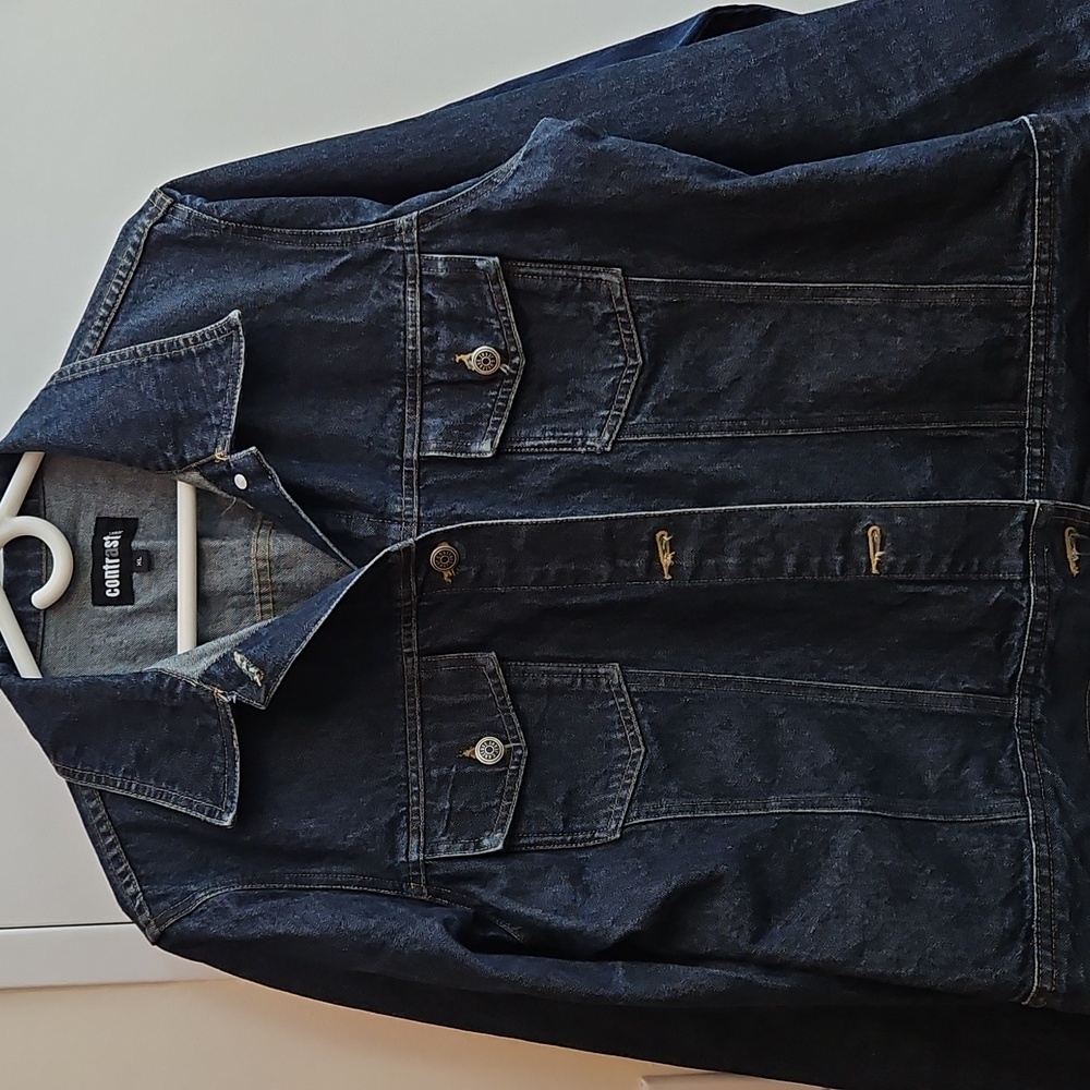 Contrast Blue Denim Jean Jacket